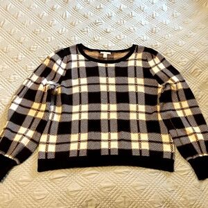 CATO Women’s Plaid Sweater, Size Large